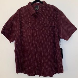 Six Lincoln Men’s Burgundy shirt size 3X. NWT